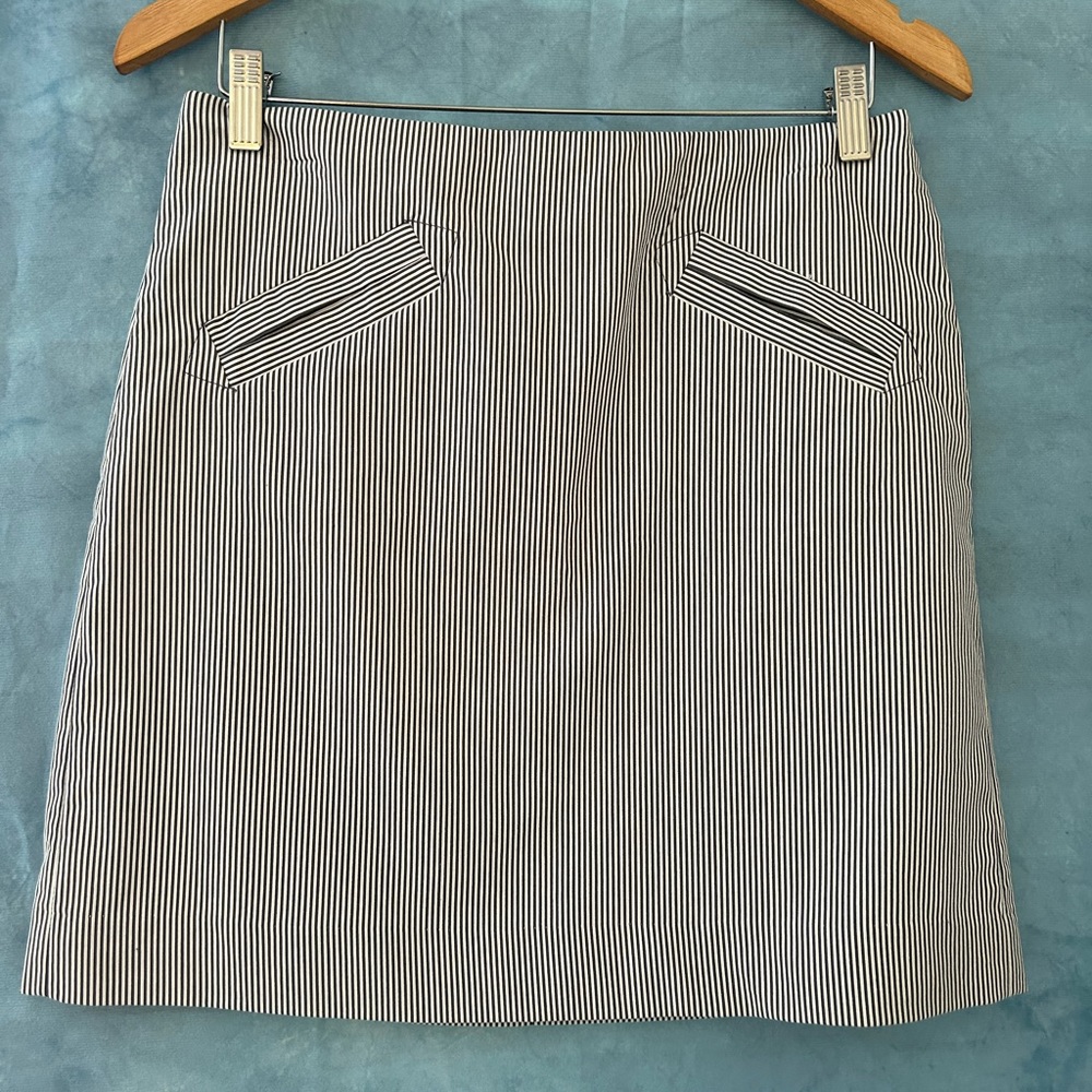Navy and white Pinstripe miniskirt-Sexy Summer skirt